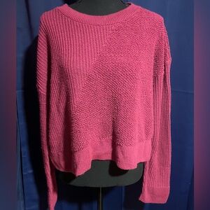 Women's Magenta Crew Neck Sweater